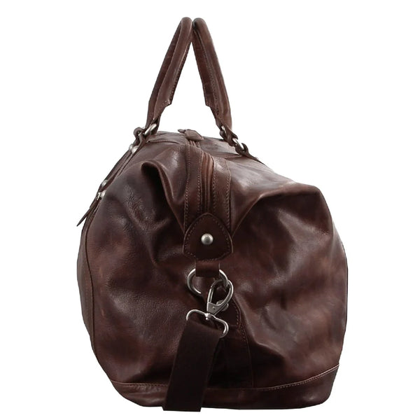 Pierre Cardin - PC2824 Rustic Leather Overnight Bag - Chocolate