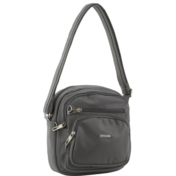 Pierre Cardin - PC2890 Anti-Theft Nylon Crossbody Bag - Grey | Bags To Go