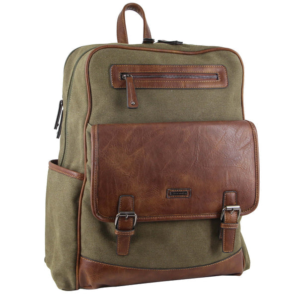 Pierre Cardin - PC3310 Canvas backpack - Brown