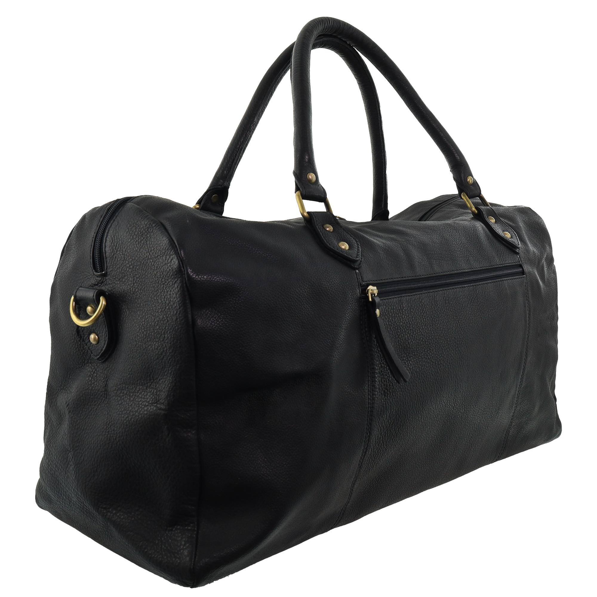 Pierre Cardin - 56cm Leather overnight bag PC3335 - Black