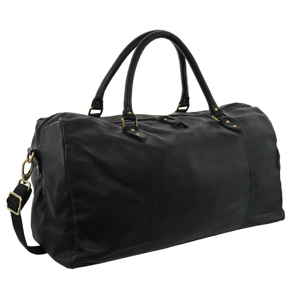 Pierre Cardin - 56cm Leather Overnight Bag PC3335 - Black