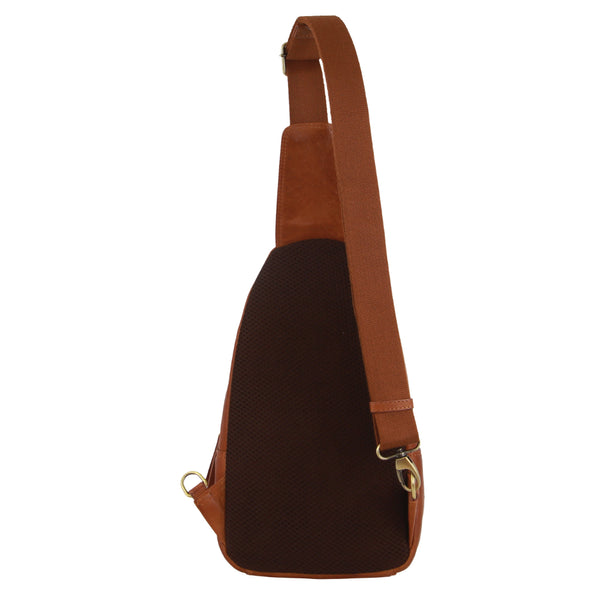 Pierre Cardin - PC3711 Leather Sling backpack - Cognac