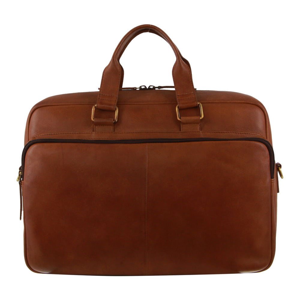 Pierre Cardin - PC3811 Leather Briefcase - Brown