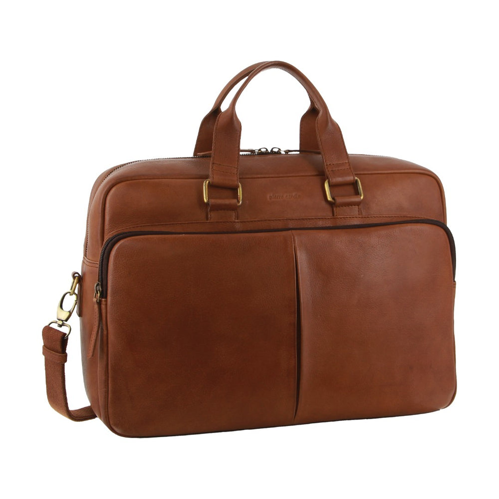 Pierre Cardin - PC3811 Leather Briefcase - Brown
