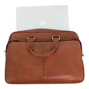 Pierre Cardin - PC3811 Leather Briefcase - Brown