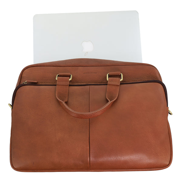 Pierre Cardin - PC3811 Leather Briefcase - Brown