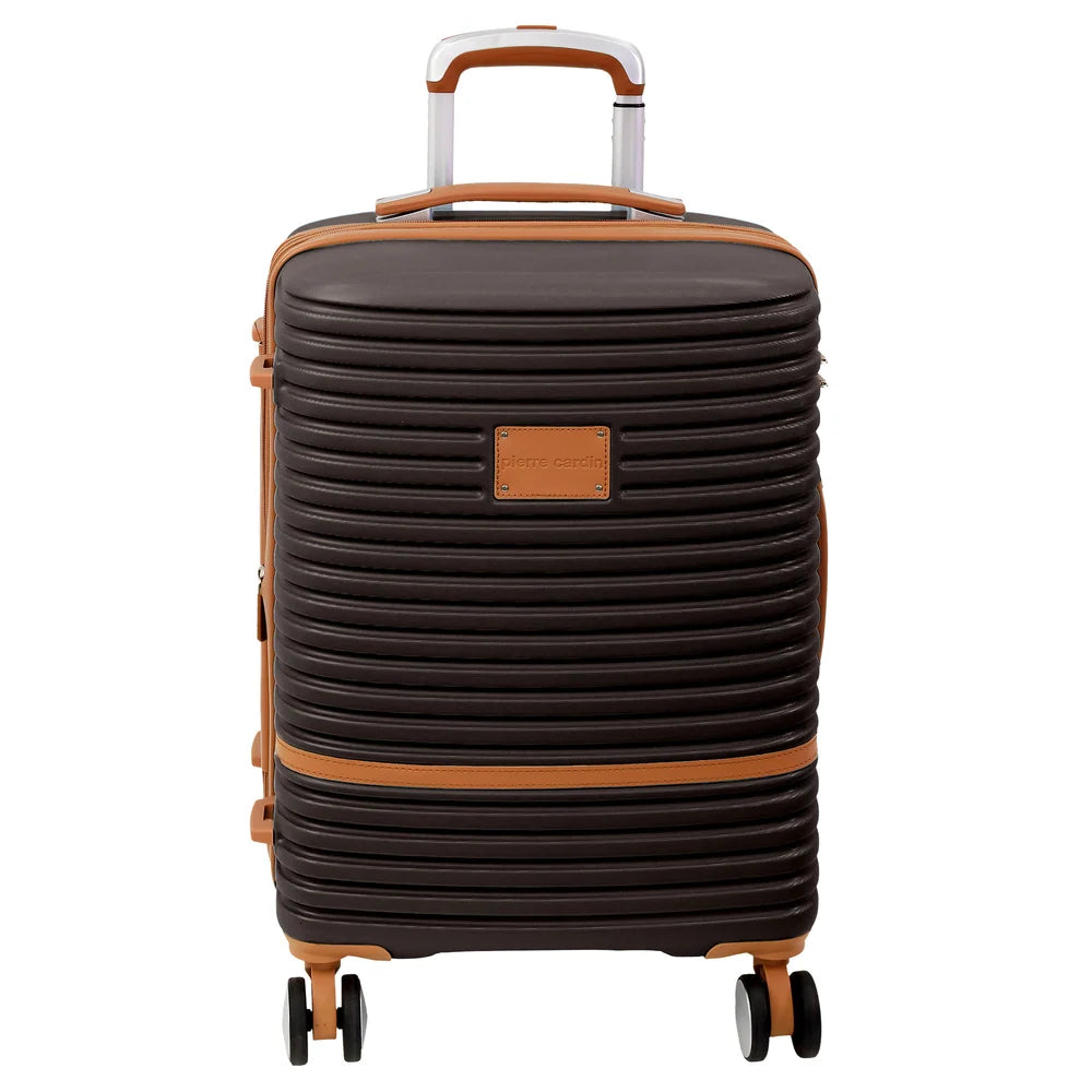 Pierre Cardin - PC3937C 54cm Small Cabin Hard Shell Suitcase - Chocolate