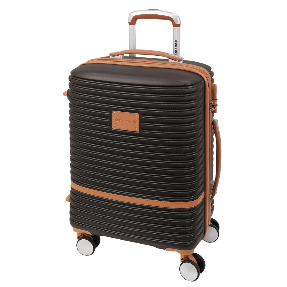 Pierre Cardin - PC3937C 54cm Small Cabin Hard Shell Suitcase - Chocolate