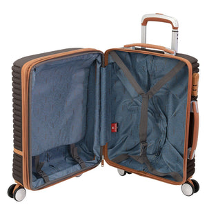 Pierre Cardin - PC3937C 54cm Small Cabin Hard Shell Suitcase - Chocolate