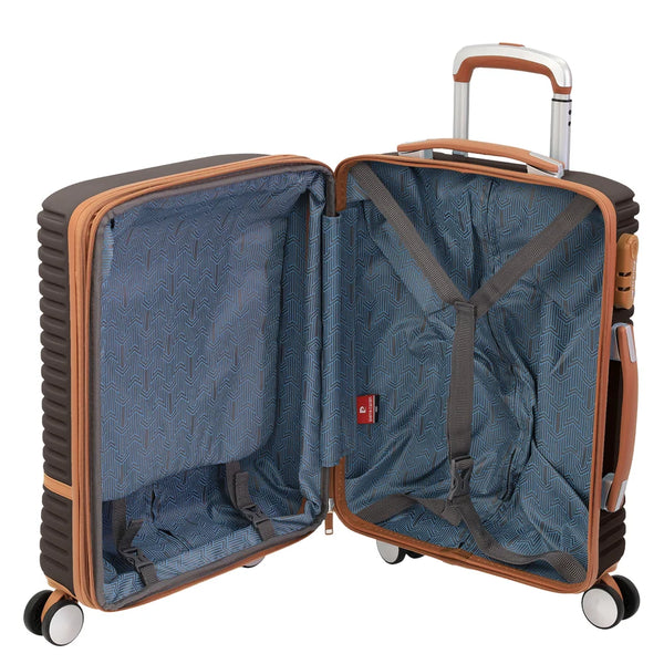 Pierre Cardin - PC3937C 54cm Small Cabin Hard Shell Suitcase - Chocolate