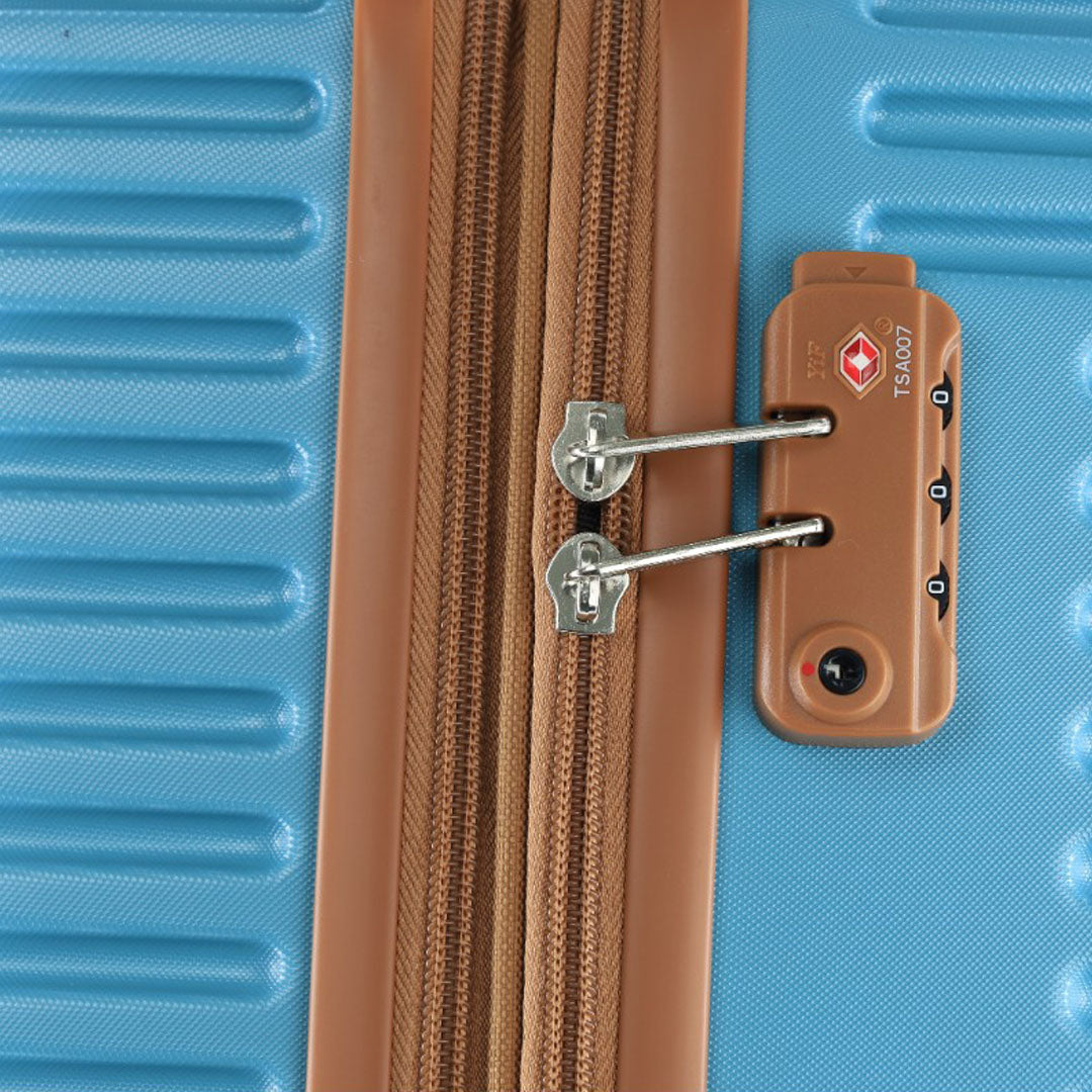 Pierre Cardin - PC3937M 70cm Medium PU Trim Fashion Suitcase - Blue-3