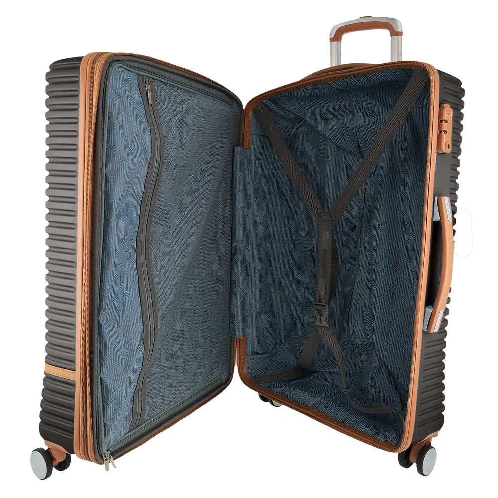 Pierre Cardin - PC3937L 80cm Large Hard Shell Suitcase - Chocolate