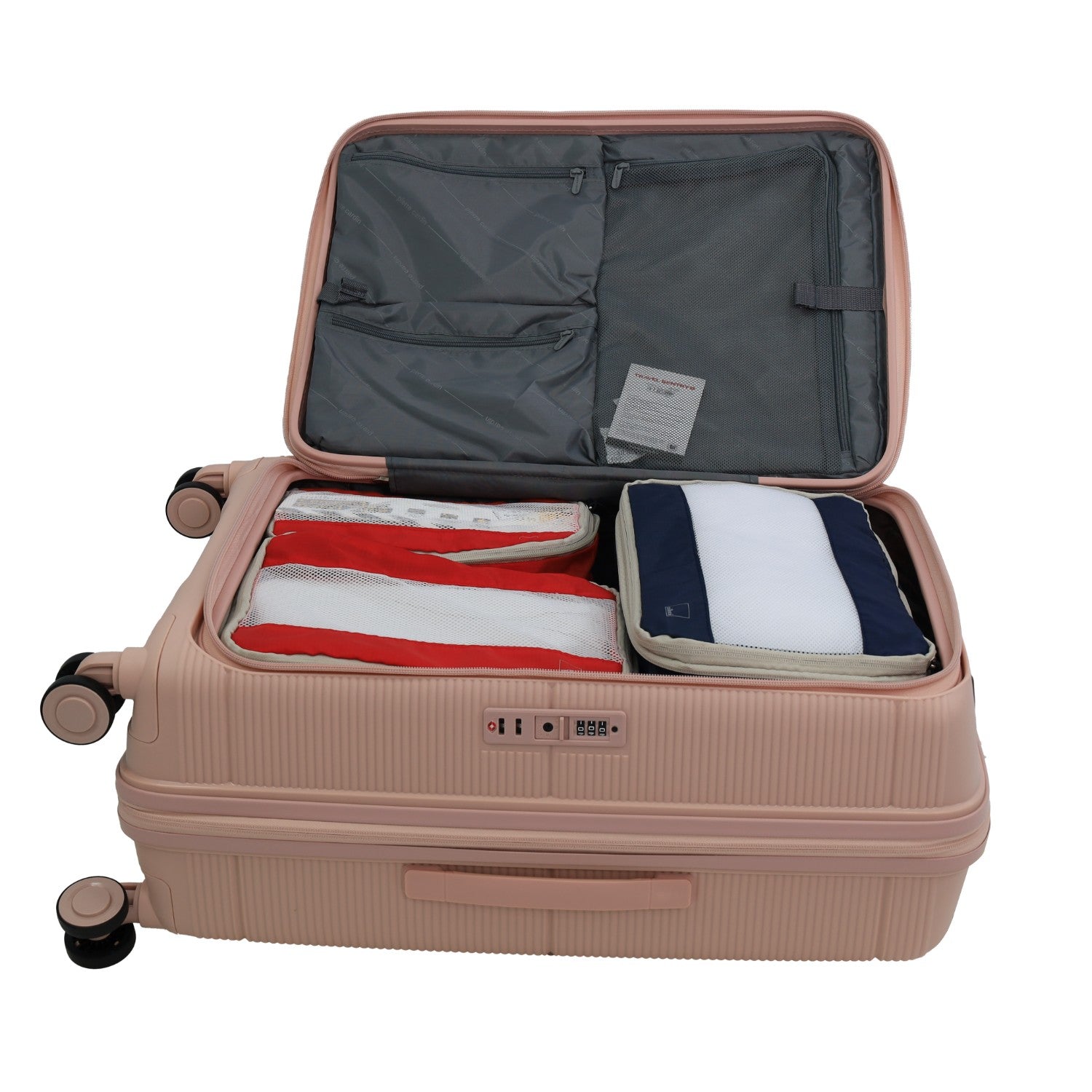 Pierre Cardin - PC3939C Front opening 54cm Cabin Hard Shell Suitcase - Blush