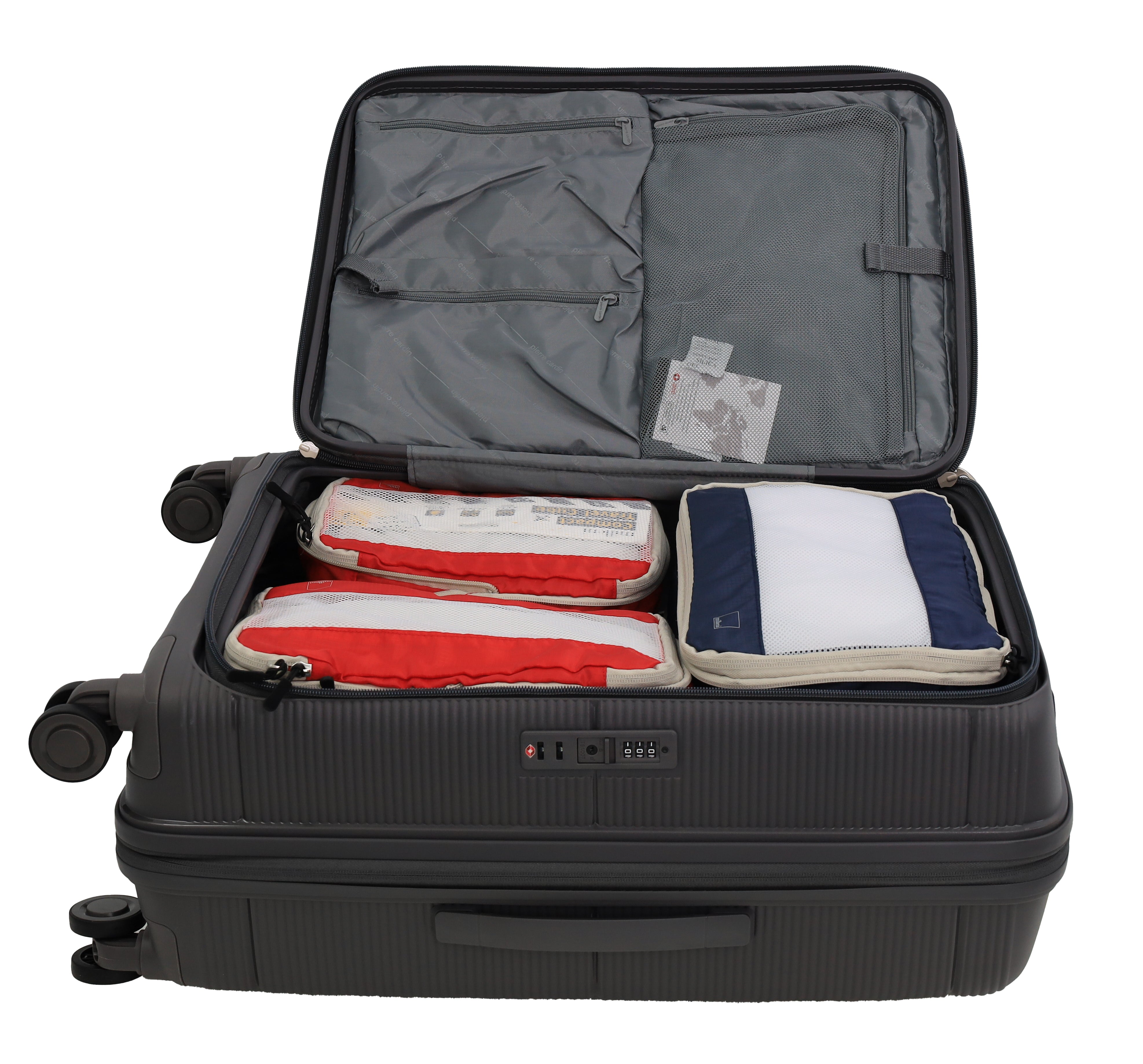 Pierre Cardin - PC3939C 54cm Cabin Hard Shell Suitcase - Graphite-3