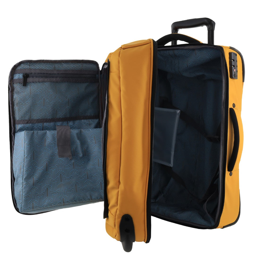 Pierre Cardin - PC3940C 54cm CABIN 2 Wheel Soft-Shell Trolley Case - Yellow