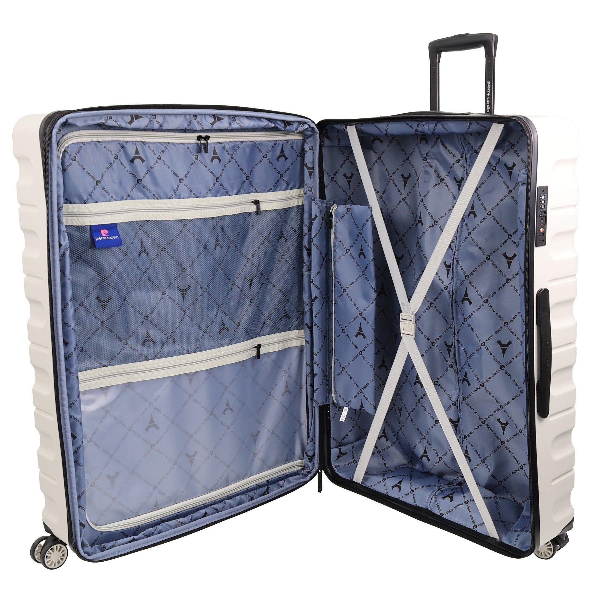 Pierre Cardin - PC3941L 80cm Large Hard Shell Suitcase - Snow-3