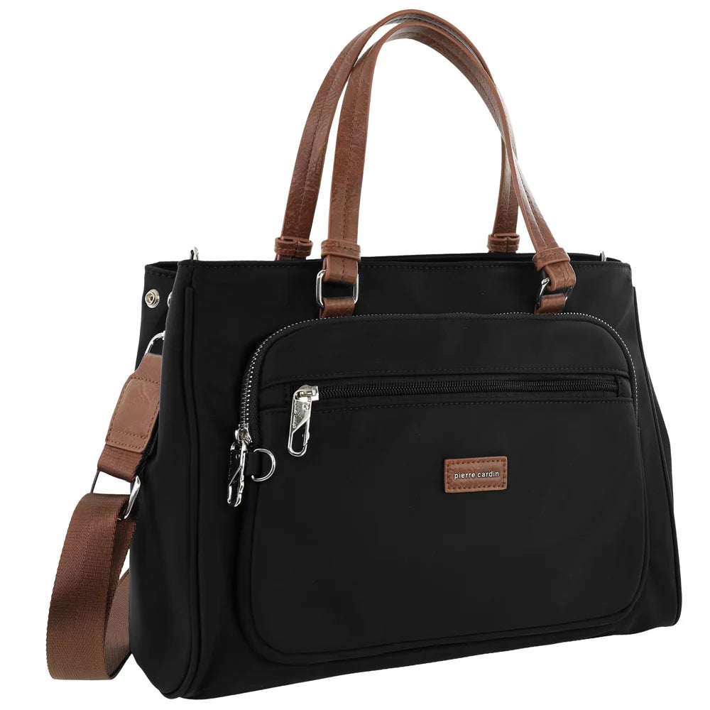 Pierre Cardin - PC4074 Nylon Crossbody Bag - Black