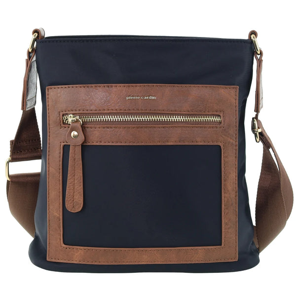 Pierre Cardin - PC4075 Two-Tone RFID Nylon Anti-Theft Bag - Black