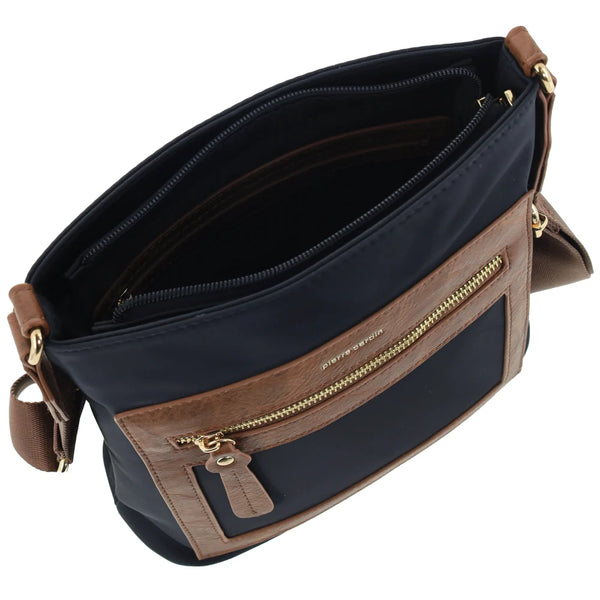 Pierre Cardin - PC4075 Two-Tone RFID Nylon Anti-Theft Bag - Black