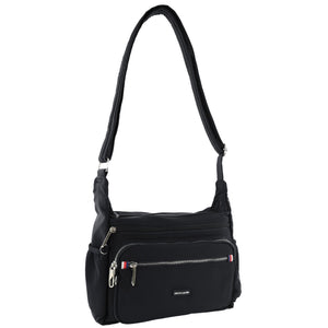 Pierre Cardin - PC4077 Nylon Crossbody Bag - Black