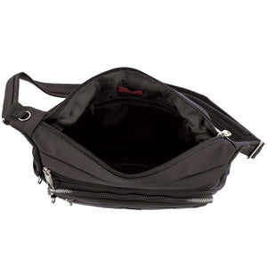 Pierre Cardin - PC4077 Nylon Crossbody Bag - Black