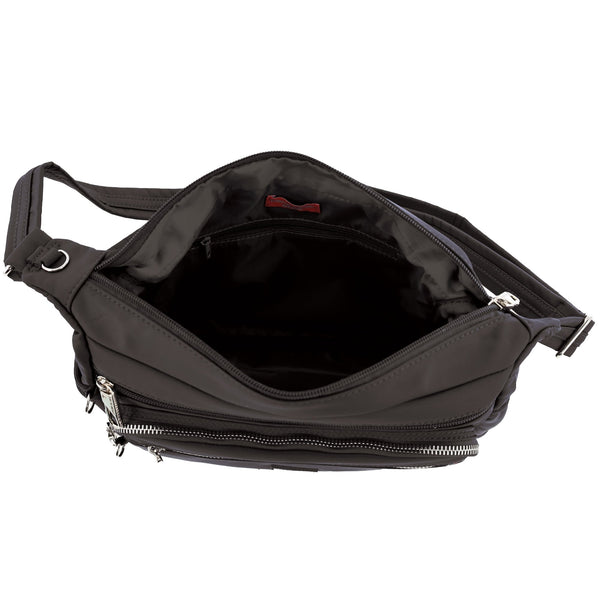 Pierre Cardin - PC4077 Nylon Crossbody Bag - Black