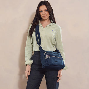 Pierre Cardin - PC4077 Nylon Crossbody Bag - Navy