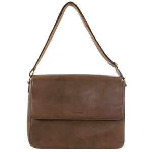 Pierre Cardin - PC4084 Leather Messenger Briefcase - Brown