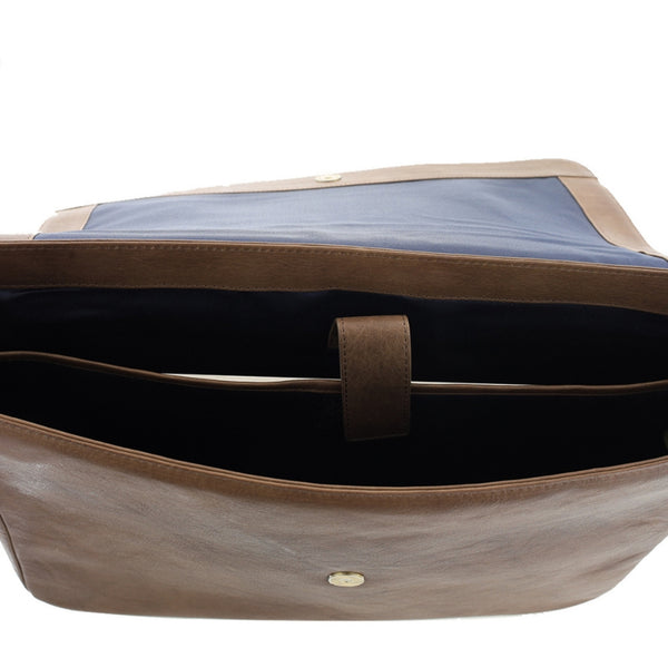 Pierre Cardin - PC4084 Leather Messenger Briefcase - Brown