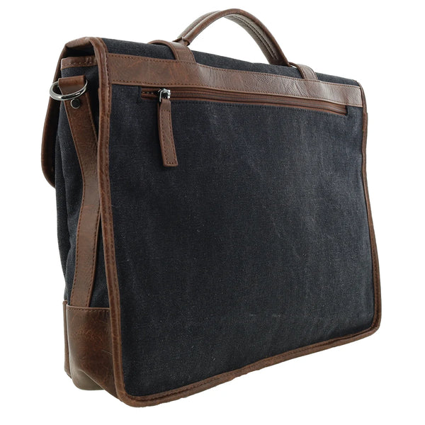 Pierre Cardin - PC4098 Canvas Satchel - Black