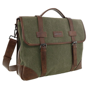 Pierre Cardin - PC4098 Canvas Satchel - Brown