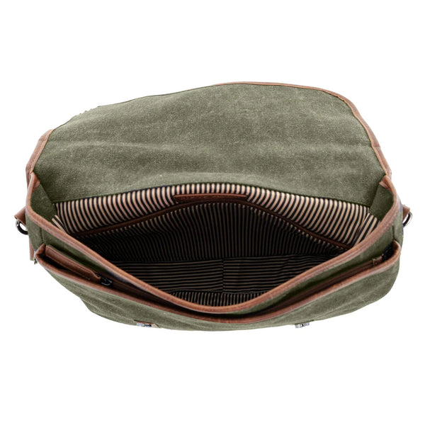Pierre Cardin - PC4098 Canvas Satchel - Brown