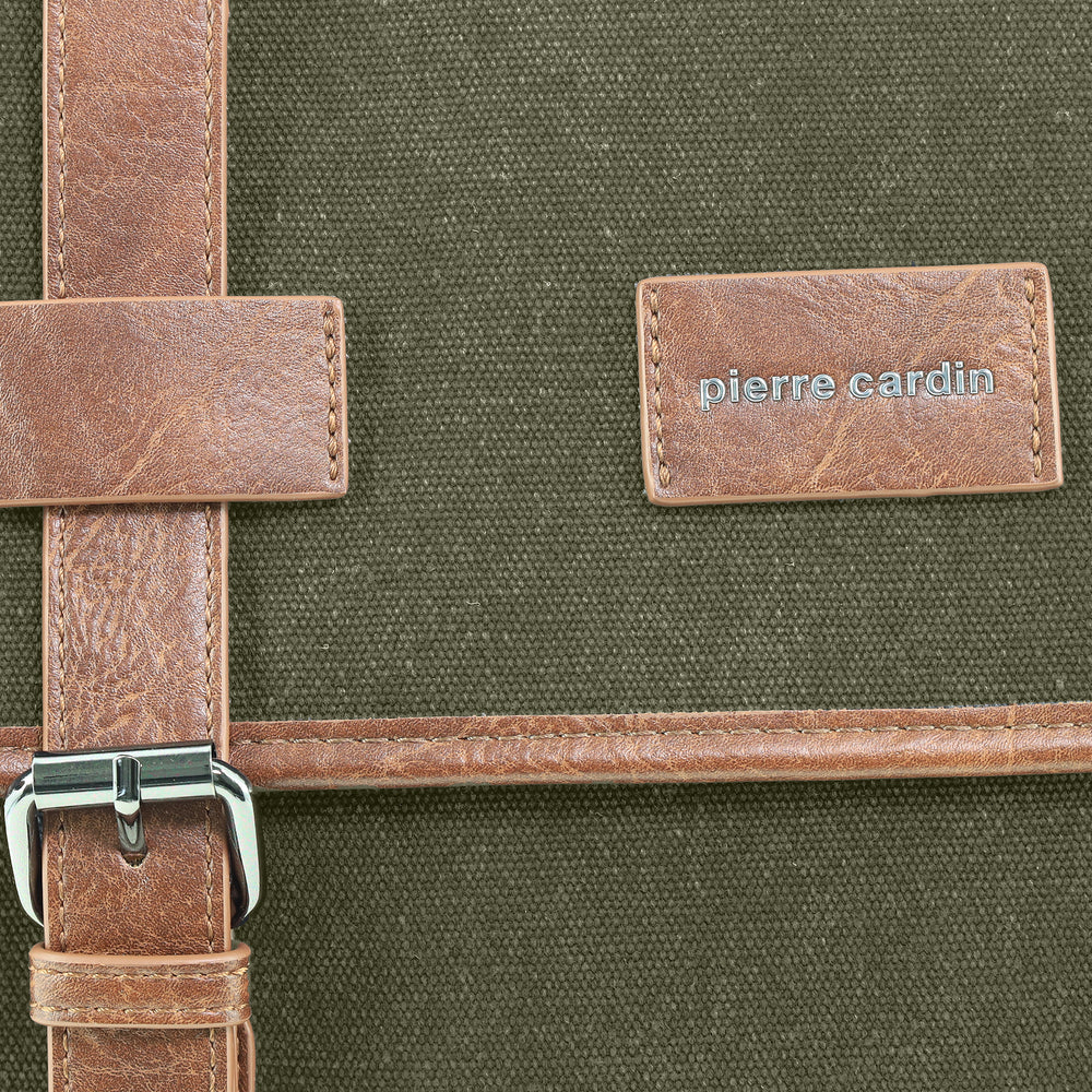 Pierre Cardin - PC4098 Canvas Satchel - Brown
