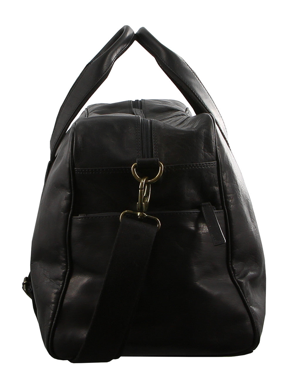 PIERRE CARDIN PC2825 Black RUSTIC LEATHER OVERNIGHT BAG