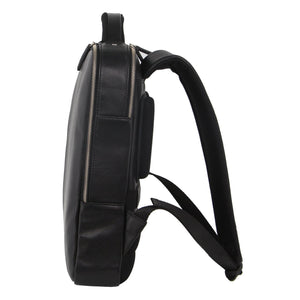 Pierre Cardin Pebbled Leather Laptop Backpack PC3297 Black