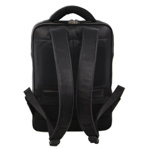 Pierre Cardin Pebbled Leather Laptop Backpack PC3297 Black