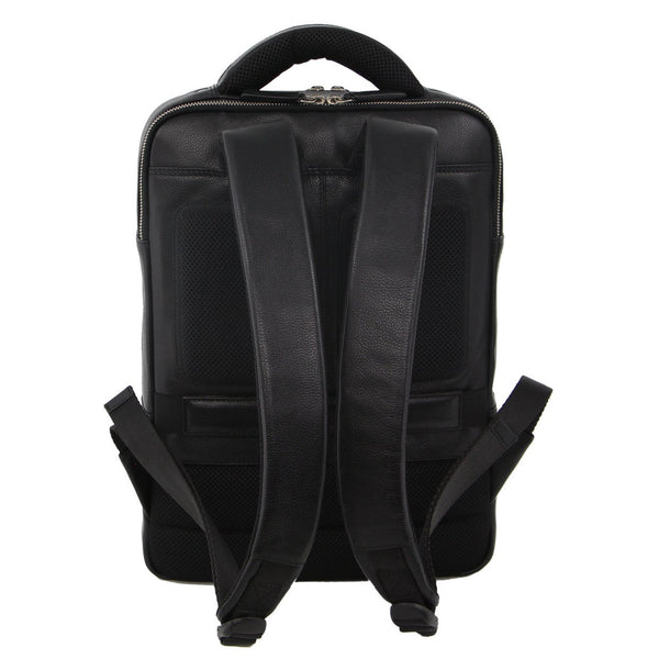 Pierre Cardin Pebbled Leather Laptop Backpack PC3297 Black