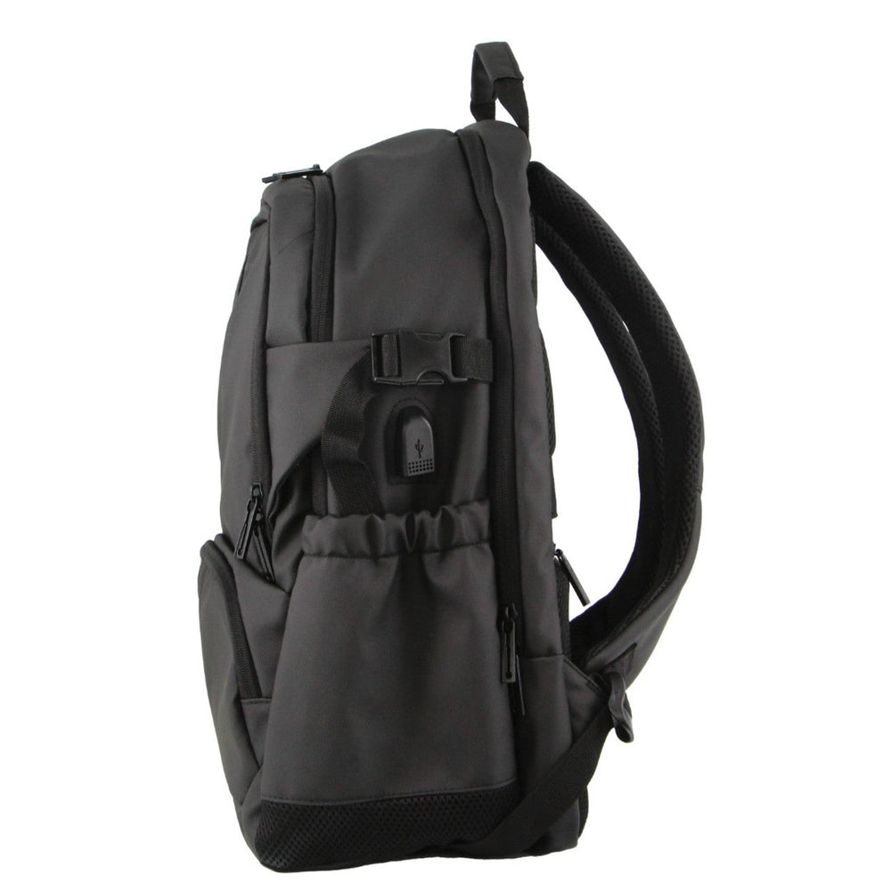 Pierre Cardin - PC3622 15in Laptop Backpack W USB Port - Black