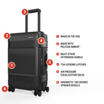 Pelican - HC22 Travel Hard Suitcase Carry On - Black
