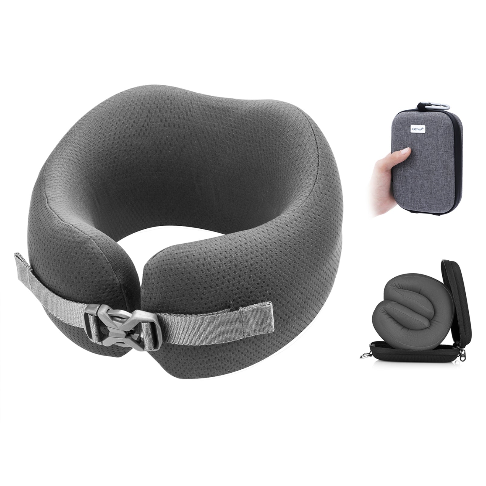 EasyNap - Pocket Pillow Chin Cupport Vital Large - Pewtew Grey