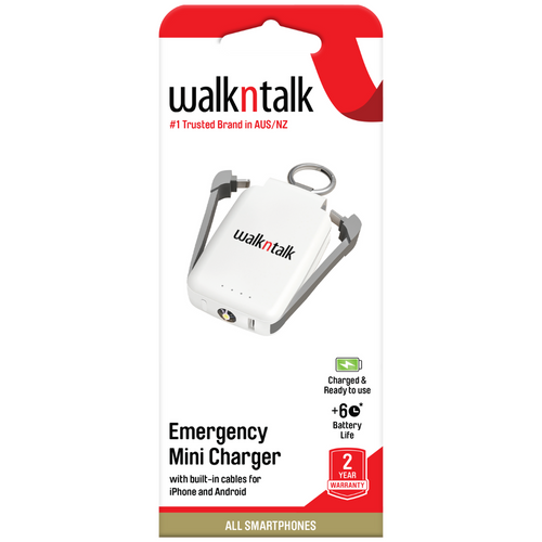 Walk n Talk - Emergency powerbank Charger - White