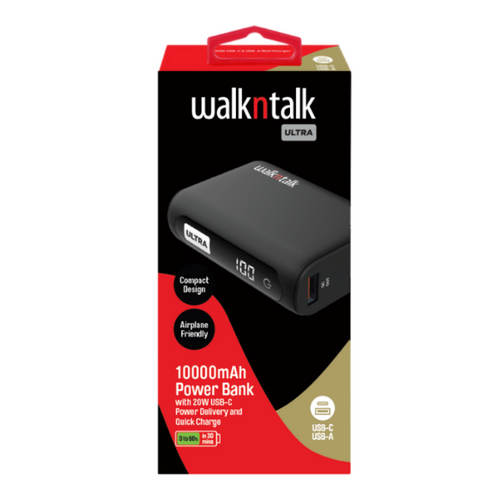 Walk n Talk - PWU-B10K Ultra 10000mAh Powerbank - Black-3