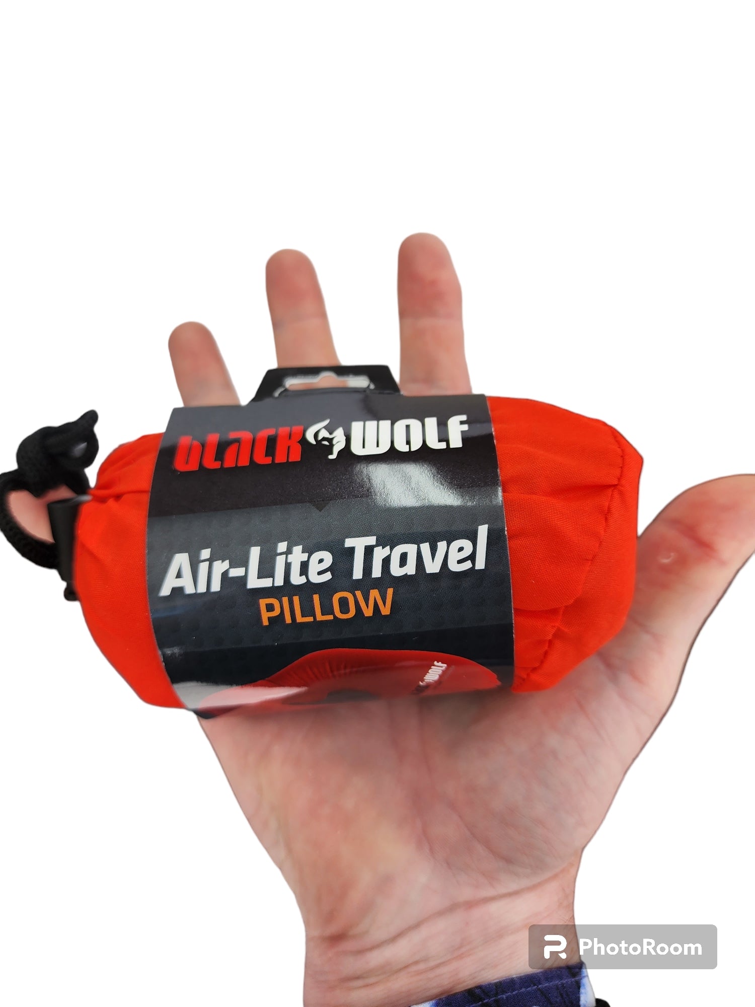 Black Wolf - Air-Lite Travel inflatable neck pillow - RED-2