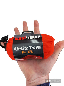 Black Wolf - Air-Lite Travel inflatable neck pillow - RED - 0