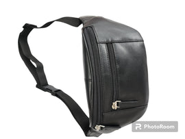 Oran - PB-103 Marlboro Leather Bumbag - Black - 0