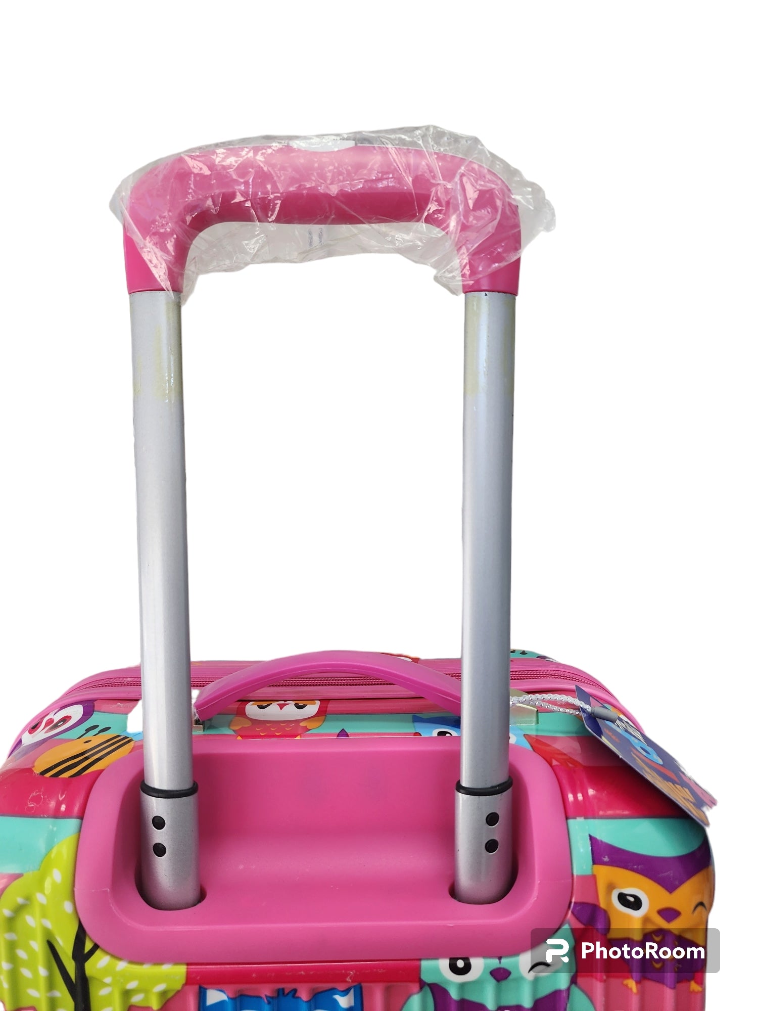 Kidz Bagz -55cm Owl print spinner suitcase - Pink-3