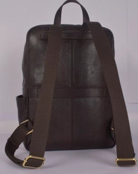 Colorado - 13811 Soft Large Leather backpack 15in + Tablet - Brown - 0