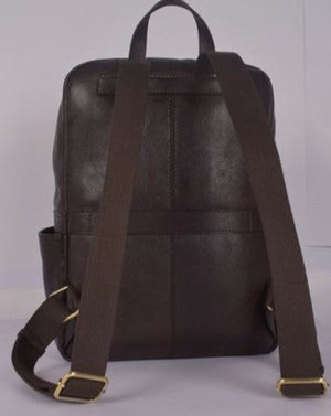 Colorado - 13811 Soft Large Leather Backpack 15in + Tablet - Brown