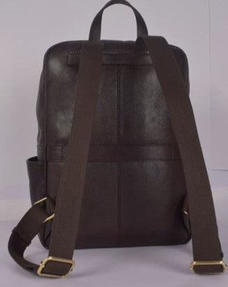 Colorado - 13811 Soft Large Leather Backpack 15in + Tablet - Brown