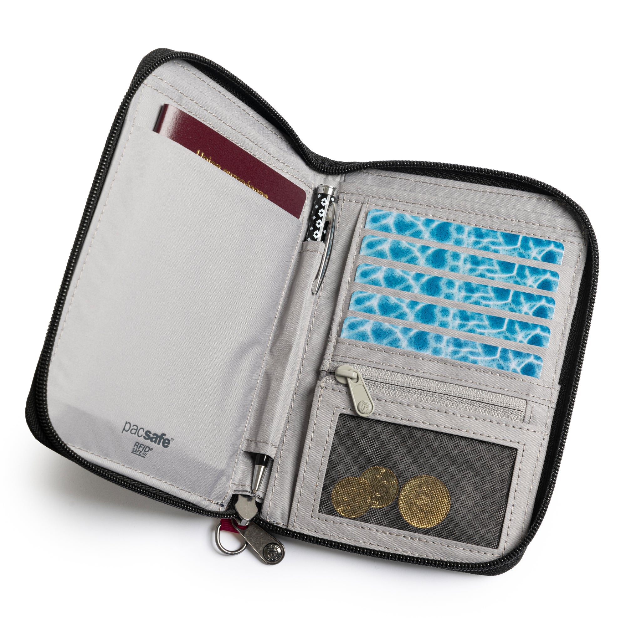 Pacsafe - RFIDsafe Compact Travel Organizer - Slate-2